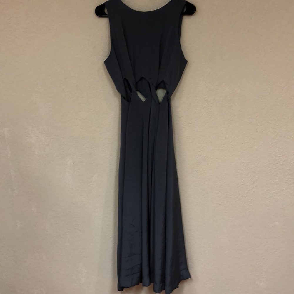Treasure by Samantha Pleet womans Grey cut out waist maxi dress FLAWED  Large - Picture 10 of 14